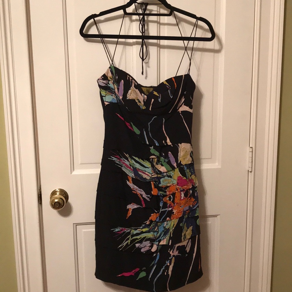 Nicole Miller little black dress,Big pop of color!